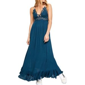 NWT Free People Adella Maxi Turquoise Small